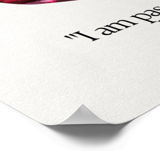 Ruby Gem Crystal Meaning Card ポスター (角)