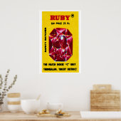 Ruby Gem - Matchbox Print - Aesthetic Wall Art ポスター (キッチン)