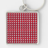 Ruby Gemstone Art、Red Keychain キーホルダー (正面)
