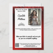 Ruby Glimmer Pageant Promo Card | QR Code 招待状 (裏面)