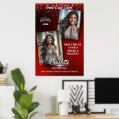 Ruby Glimmer Pageant Titleholder Door Banner ポスター (ホームオフィス)