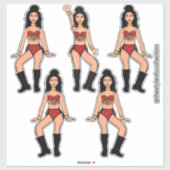 Ruby Gold Fringe Dancer #3A Sticker シール (シート)