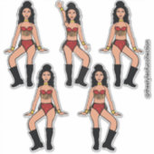 Ruby Gold Fringe Dancer #3A Sticker シール (正面)