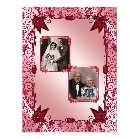 Ruby Happy 40th 結婚周年 フォトプリント (正面)