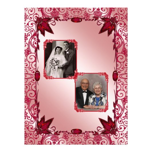 Ruby Happy 40th 結婚周年 フォトプリント (正面)