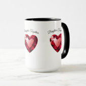 Ruby Heart Love Mug – Elegant Valentine Gift マグカップ (正面右)