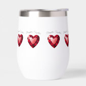 Ruby Heart Love Thermal mug Valentine Gift  (左面)