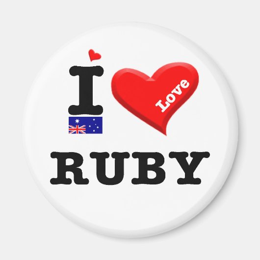 RUBY - I Love マグネット (正面)
