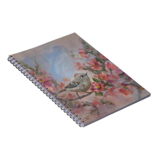 Ruby Kinglet Bird ノートブック (右側)