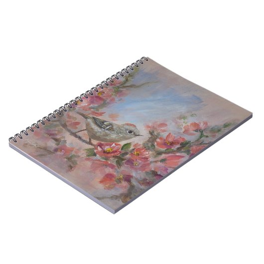 Ruby Kinglet Bird ノートブック (左側)