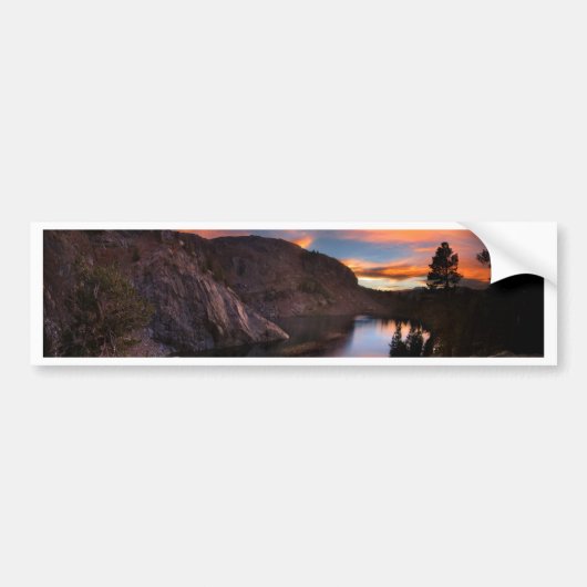 Ruby Lake Sunset - John Muir Trail - Sierra Nevada バンパーステッカー (正面)