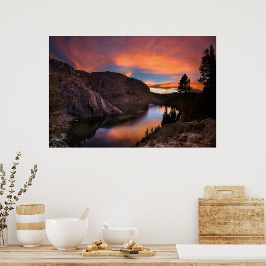 Ruby Lake Sunset - John Muir Trail - Sierra Nevada ポスター (キッチン)