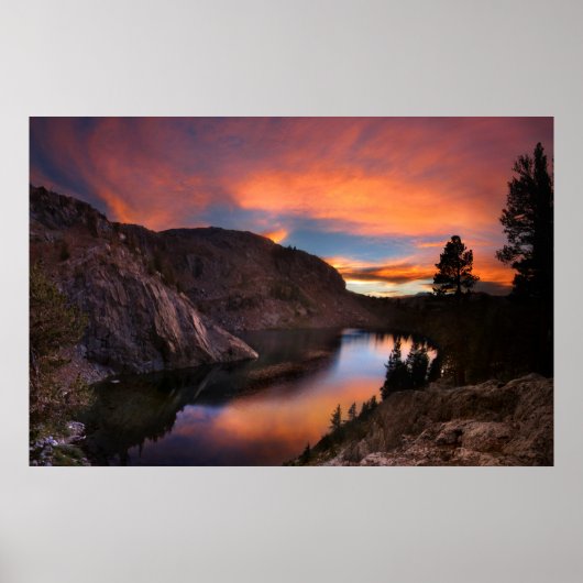 Ruby Lake Sunset - John Muir Trail - Sierra Nevada ポスター (正面)