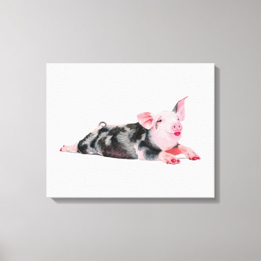 Ruby、Pig with Lipstickプリント（キャンバス） キャンバスプリント (正面)