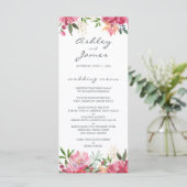 Ruby Pink Peonyフローラ結婚のメニュー メニュー (スタンド正面)