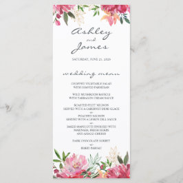 Ruby Pink Peonyフローラ結婚のメニュー メニュー