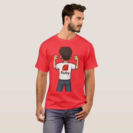 Ruby Programmer Cartoon T-Shirt Tシャツ (正面フル)