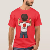 Ruby Programmer Cartoon T-Shirt Tシャツ (正面)