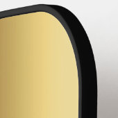 Ruby Redと金ゴールドパーソナライズされたモノグラムと名前 ピックルボールラケット (左詳細)