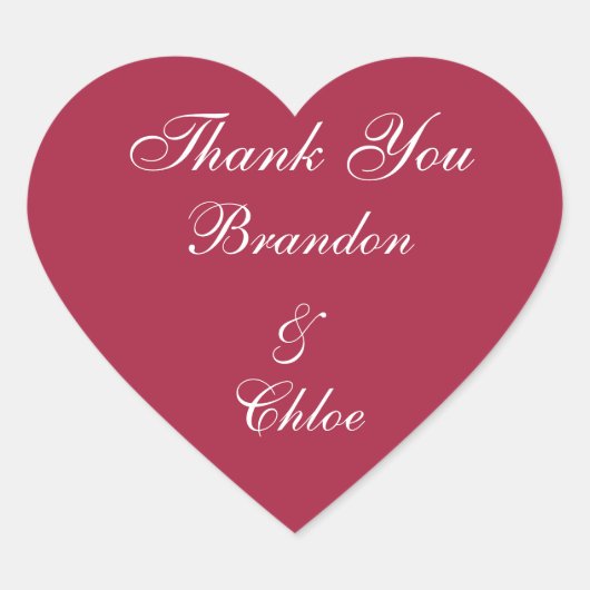 Ruby RedとPearlsありがとうステッカー ハートシール (正面)