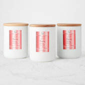 Ruby Redソフトグリッター製品ラベルMonogramロゴ フードラベル (ボトル)