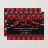 Ruby Redマスカレードサンキューカード ポストカード (正面/裏面)