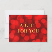 Ruby Red《写真》ぼけ味ライトフェイク金ゴールドギフト証明書 (正面)