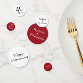 Ruby Red 40th Anniversary Table Decoration コンフェッティ