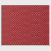 Ruby Red and Tan Geometric Lattice ラッピングペーパー (フラット)