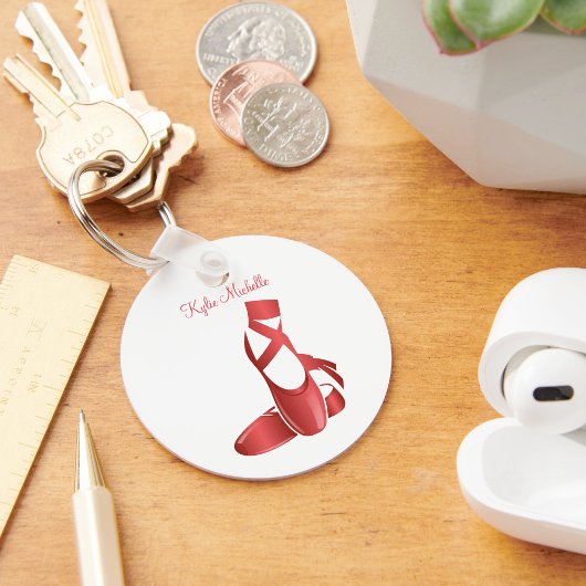 Ruby Red Ballet Slippers w Name Dance キーホルダー