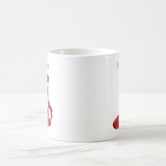 Ruby Red Ballet Slippers w Name Dance コーヒーマグカップ (中央)