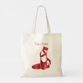 Ruby Red Ballet Slippers w Name Dance トートバッグ (裏面)