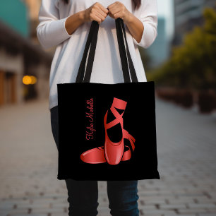 Ruby Red Ballet Slippers w Name Dance トートバッグ