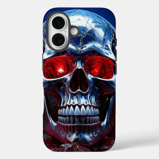 Ruby Red Eyes iPhone/iPadケース付きクリスタルスカル Case-Mate iPhoneケース (裏面)
