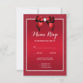 Ruby Red & Gemのメスタイリッシュニュー結婚RSVP 出欠カード (正面)