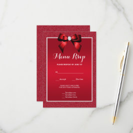 Ruby Red & Gemのメスタイリッシュニュー結婚RSVP 出欠カード