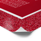 Ruby Red & Gemスタイリッシュの結婚座席表 ポスター (コーナー)