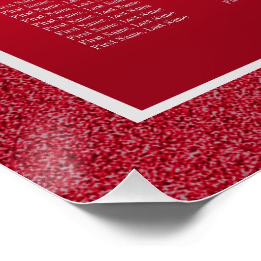 Ruby Red & Gemスタイリッシュの結婚座席表 ポスター (コーナー)