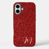 Ruby Red Girly Printed Glitter Stylish and Cute  Case-Mate iPhoneケース (裏面)