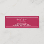 Ruby Red Graduation Insertプロファイルカード コーリングカード (裏面)