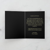 Ruby Red Roses Golden 40th Wedding Anniversary カード (内部)