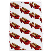 Ruby Red Slippers Shoes Medium Gift Bag ミディアムペーパーバッグ (裏面)