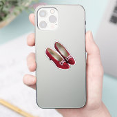 Ruby Red Slippers Shoes Wicked Vinyl Sticker! シール (スマートフォン)