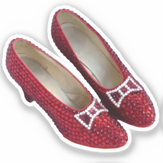 Ruby Red Slippers Shoes Wicked Vinyl Sticker! シール (正面)