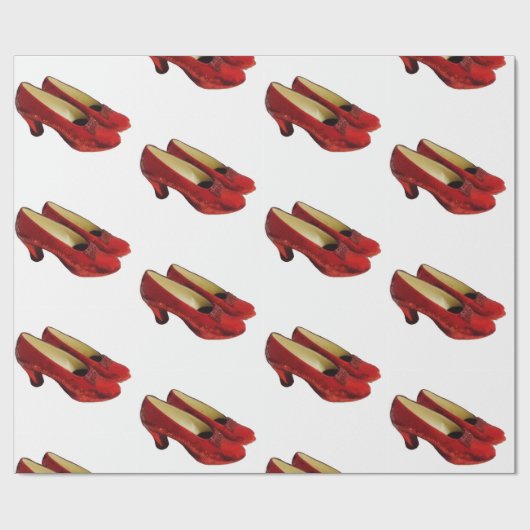 Ruby Red Slippers Shoes Wrapping Paper for Oz fans ラッピングペーパー (フラット)
