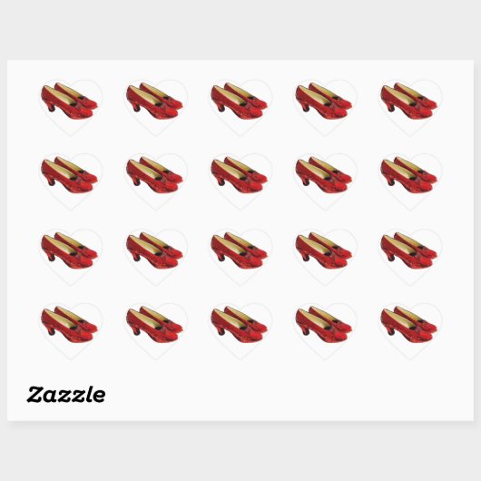 Ruby Red Slippers Wizard of Oz Wicked Stickers! ハートシール (シート)