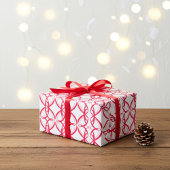 Ruby Red Togetness and Unity on White Coule ラッピングペーパー