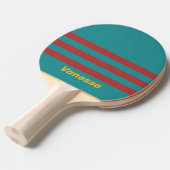 Ruby Reef Across Striping with Name 卓球ラケット (正面アングル)