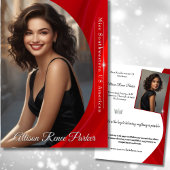 Ruby Shine Autograph Card for Pageant 招待状