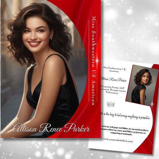 Ruby Shine Autograph Card for Pageant 招待状